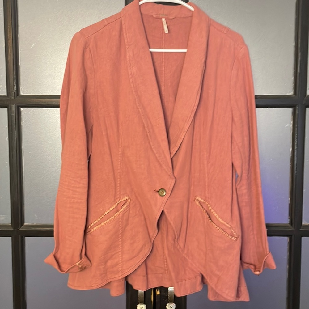 Free People beautiful Dusty Rose blazer jacket M